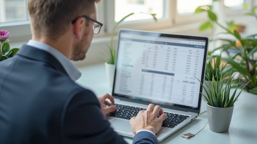 Uitgavennoteringen en financiële rapportage op scherm