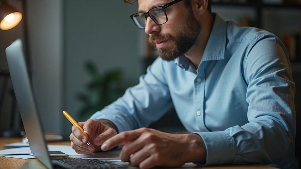 Grafische weergave van uitgaven tracking met laptop, calculator en notitieblok